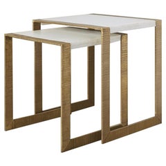 Ben Soleimani Hawthorn Brass Scribed Nesting Table