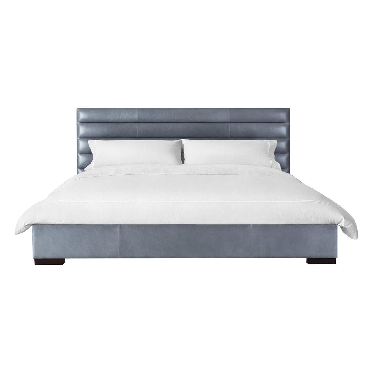 For Sale: Gray (Refined Saddle Pewter) Ben Soleimani Hayworth King Sized Bed