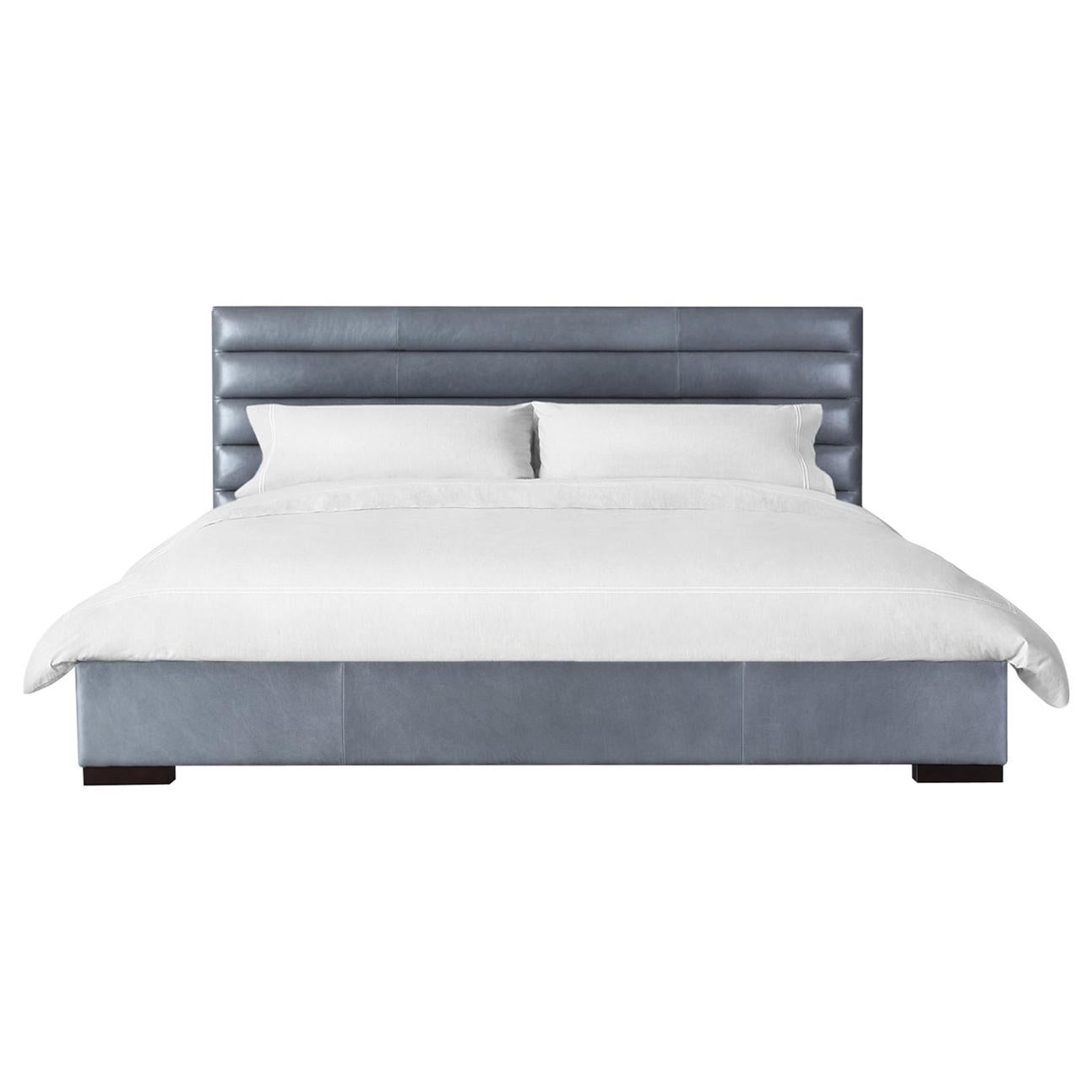 For Sale: Gray (Refined Saddle Pewter) Ben Soleimani Hayworth Queen Sized Bed