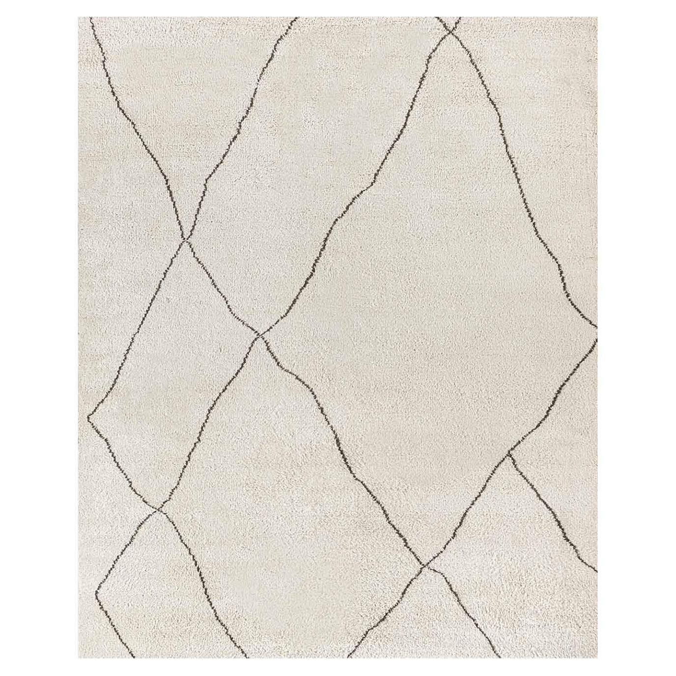 For Sale: Beige (Bisque/Cafe) Ben Soleimani Iona Rug– Moroccan Hand-knotted Wool Bisque/Cafe 10'x14'