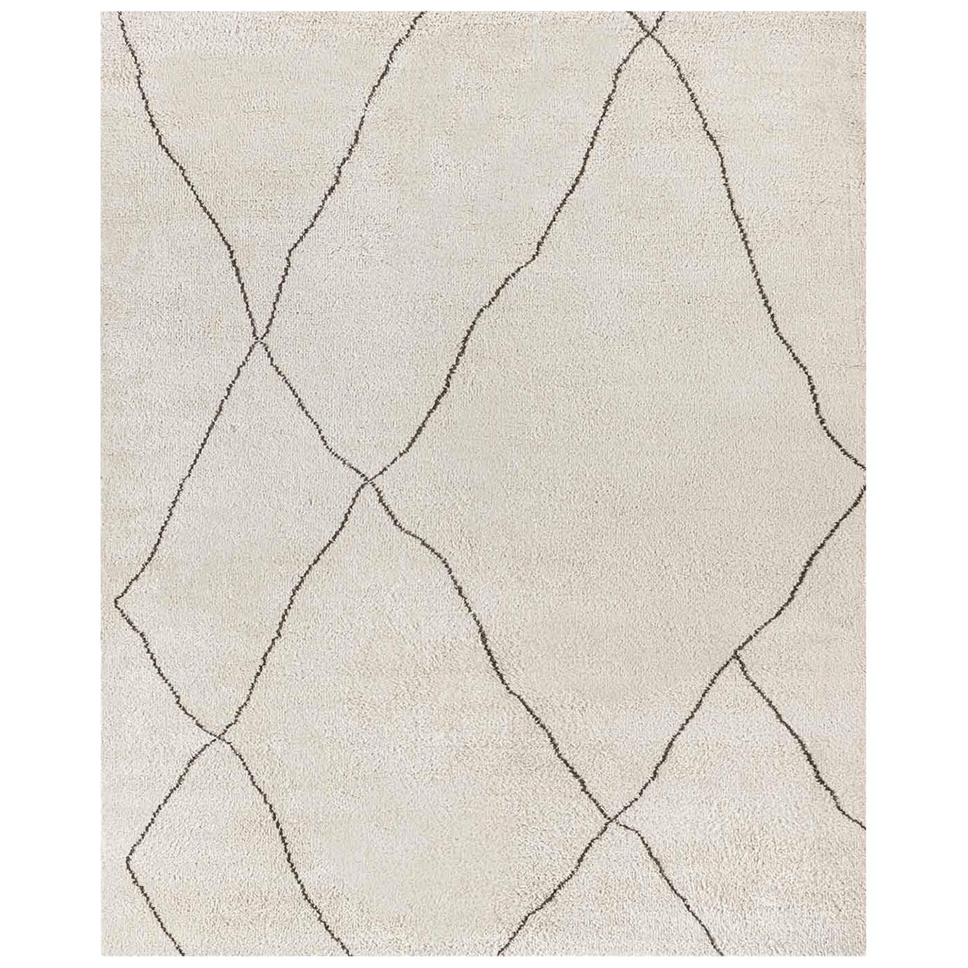 For Sale: Beige (Bisque/Cafe) Ben Soleimani Iona Rug– Moroccan Hand-knotted Wool Bisque/Cafe 8'x10'