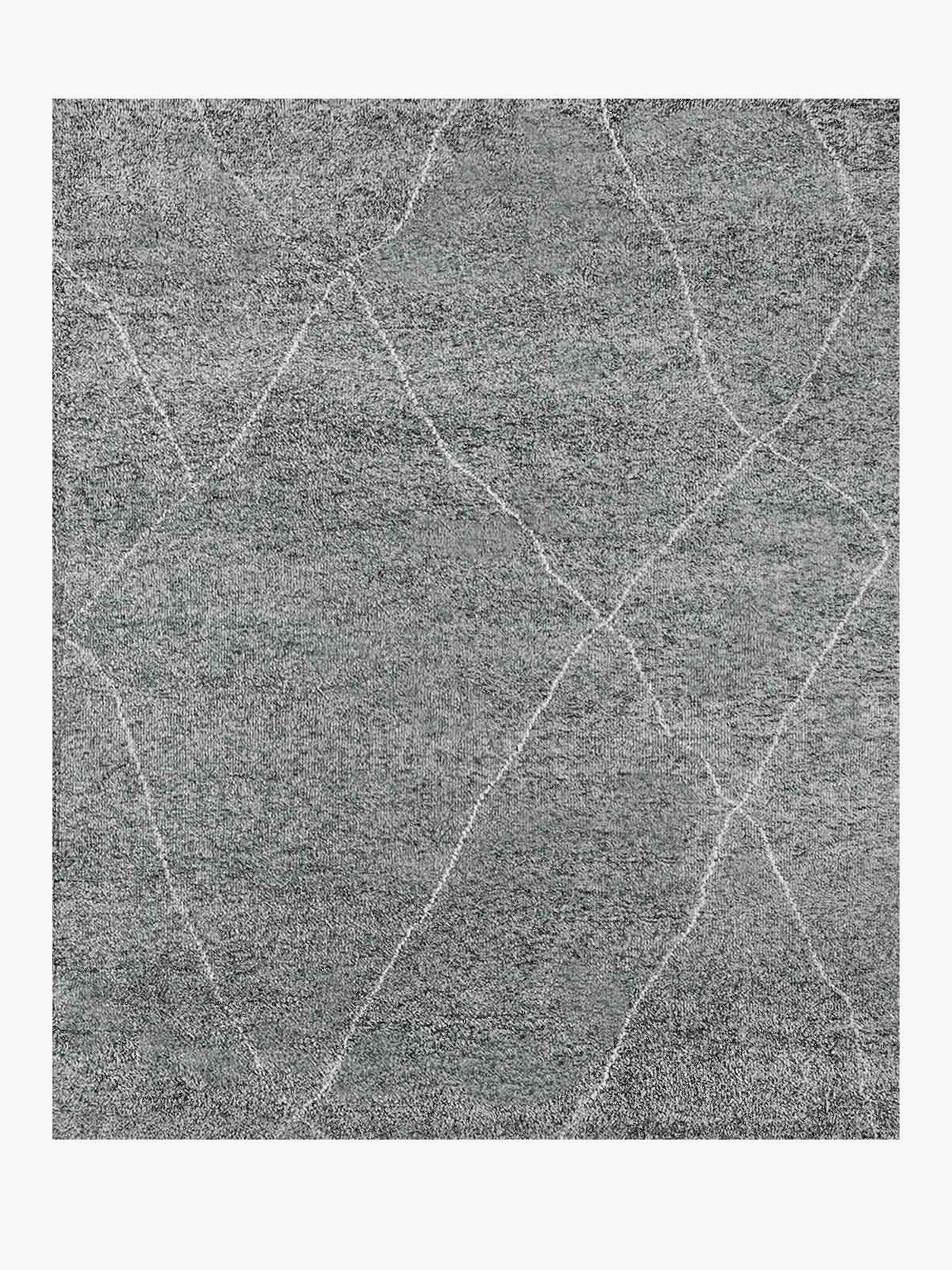 For Sale: Gray (Twilight/Bisque) Ben Soleimani Iona Rug– Moroccan Hand-knotted Wool Bisque/Cafe 9'x12'