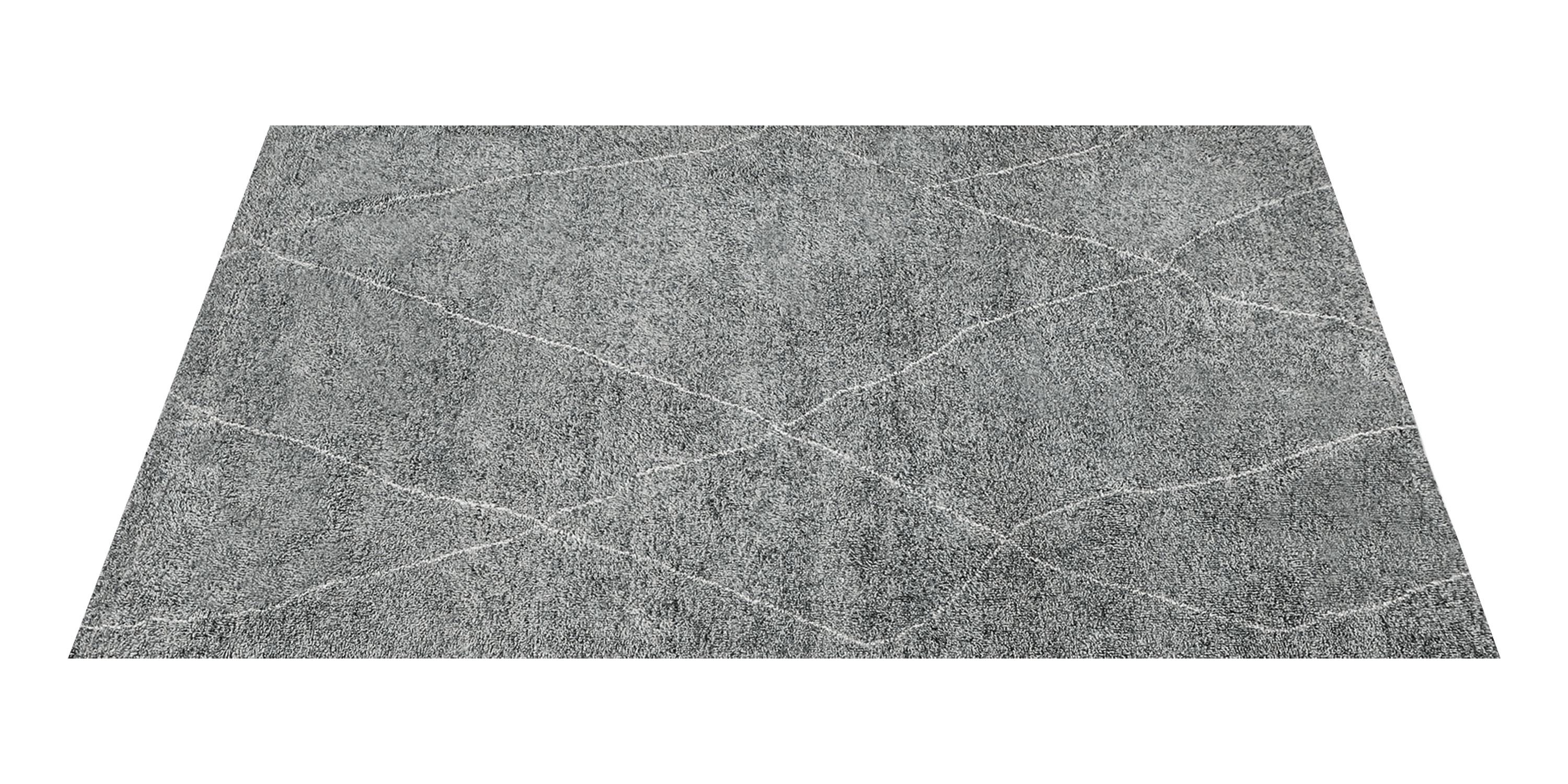 For Sale: Gray (Twilight/Bisque) Ben Soleimani Iona Rug– Moroccan Hand-knotted Wool Bisque/Cafe 9'x12' 2