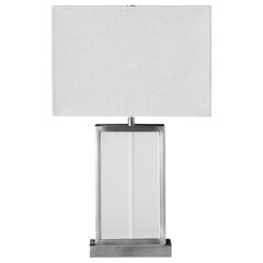 Ben Soleimani Ivar Frosted Glass Table Lamp in Nickel - Small