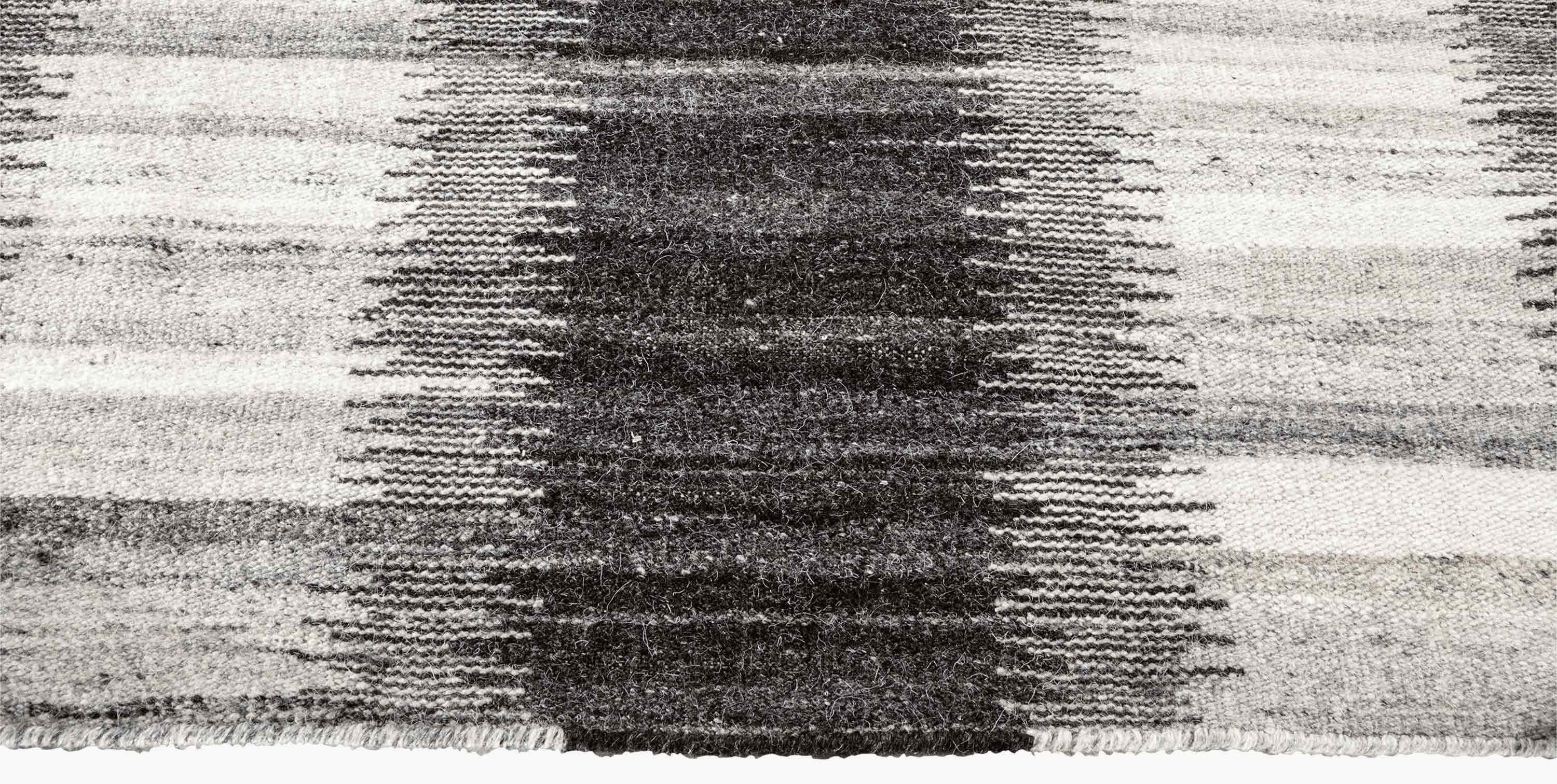 Modern Ben Soleimani Kata Rug - Silver / Graphite 10'x14' For Sale