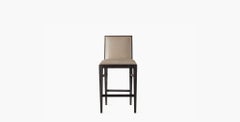 Ben Soleimani Landon Bar Stool in Saddle - Parchment