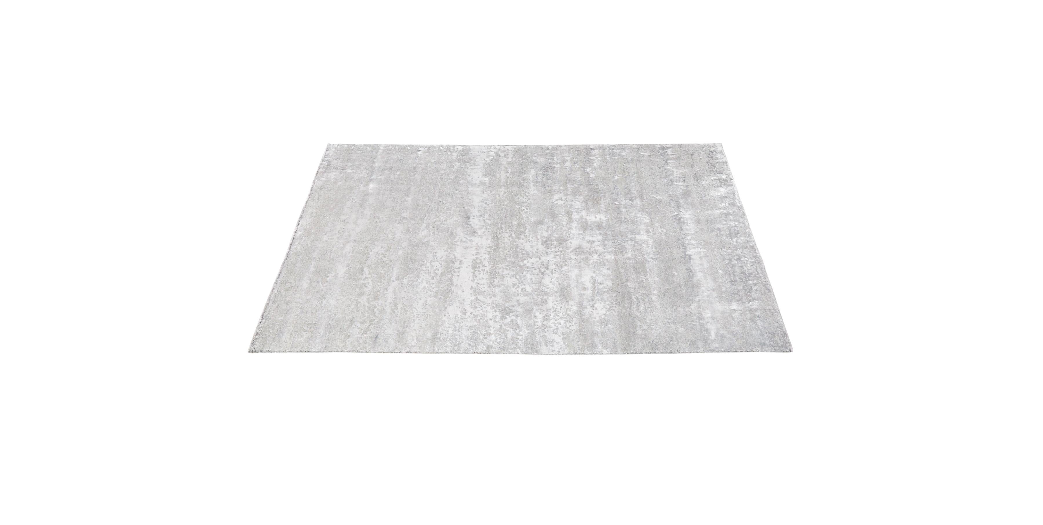 For Sale: Silver (Laria Fog) Ben Soleimani Laria Rug– Handcrafted Wool + Silk Fog 10'x14' 2