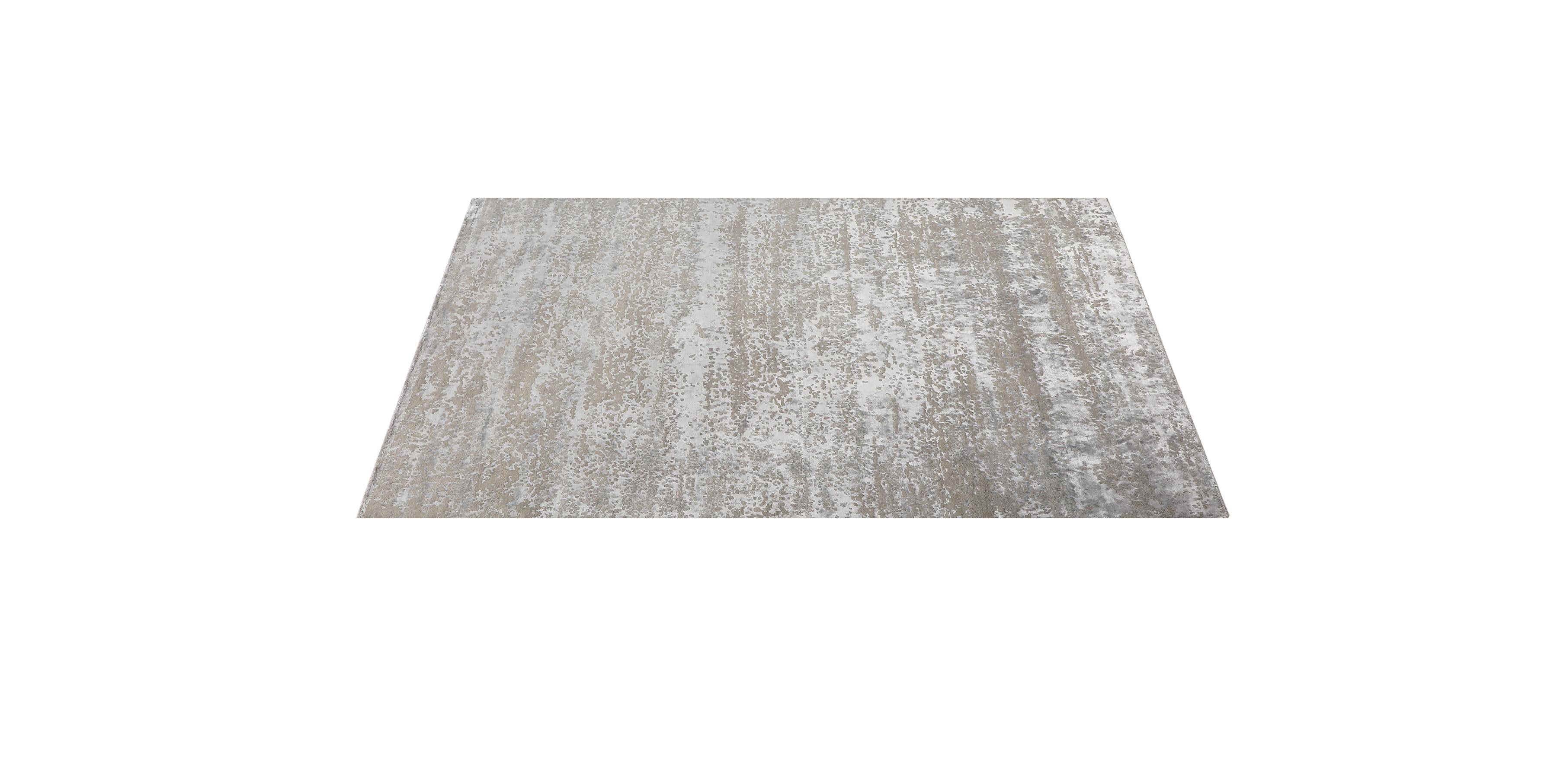 For Sale: Beige (Laria Taupe) Ben Soleimani Laria Rug– Handcrafted Wool + Silk Fog 10'x14' 2