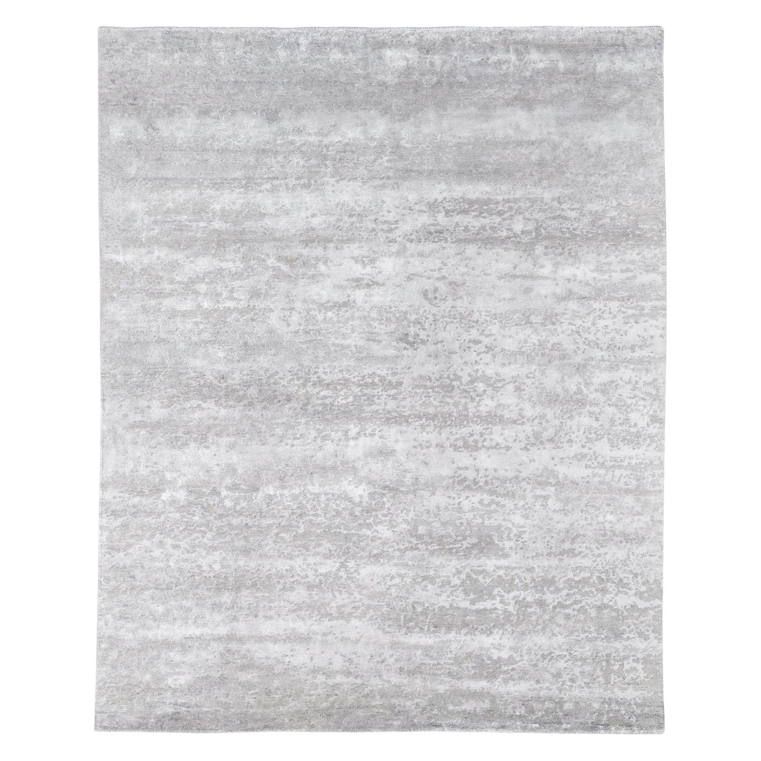 For Sale: Silver (Laria Fog) Ben Soleimani Laria Rug– Handcrafted Wool + Silk Fog 10'x14'