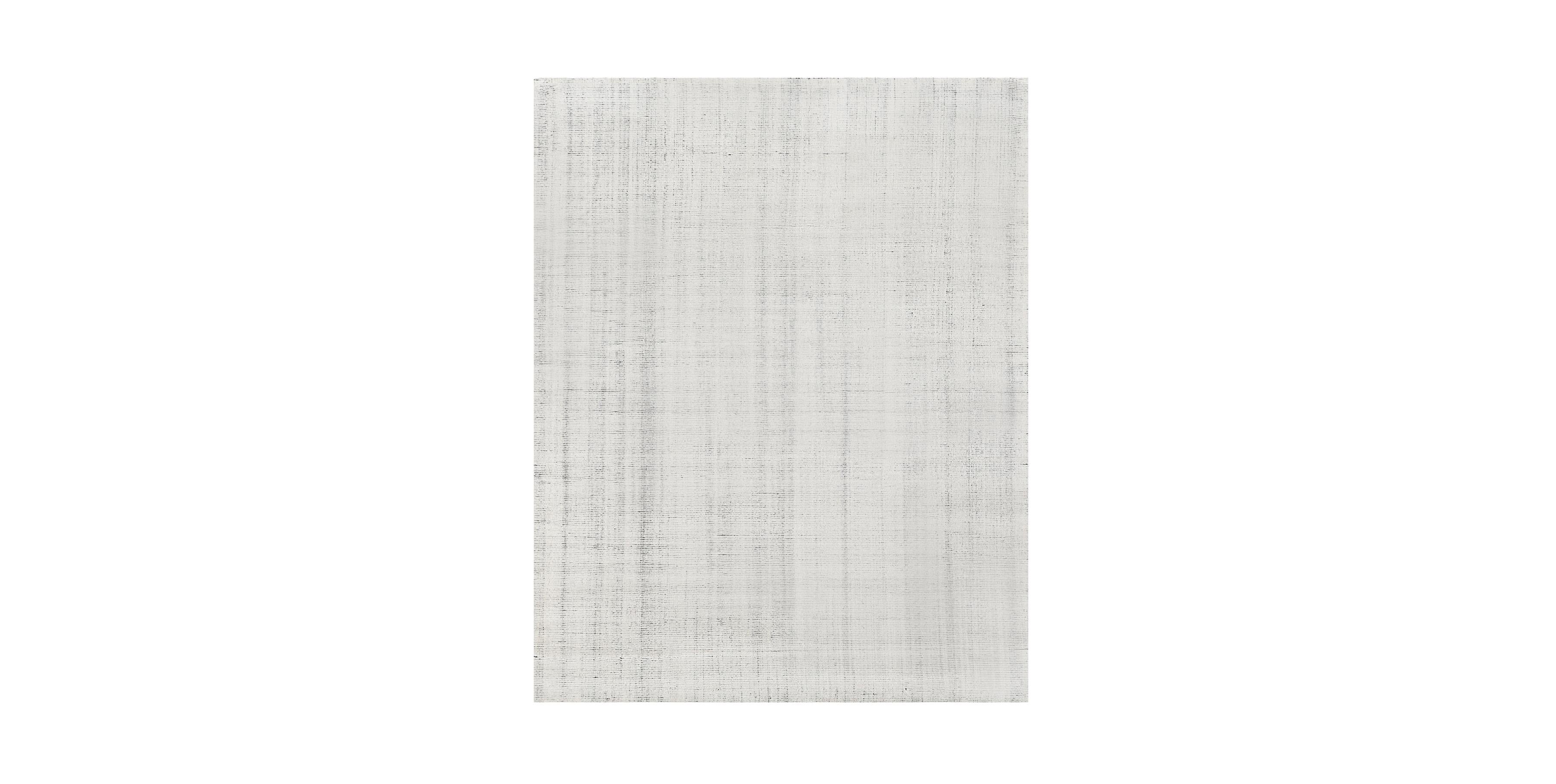 For Sale: Multi (Distressed Wool Ivory/Charcoal) Ben Soleimani Laria Rug– Handcrafted Wool + Silk Fog 9'x12'