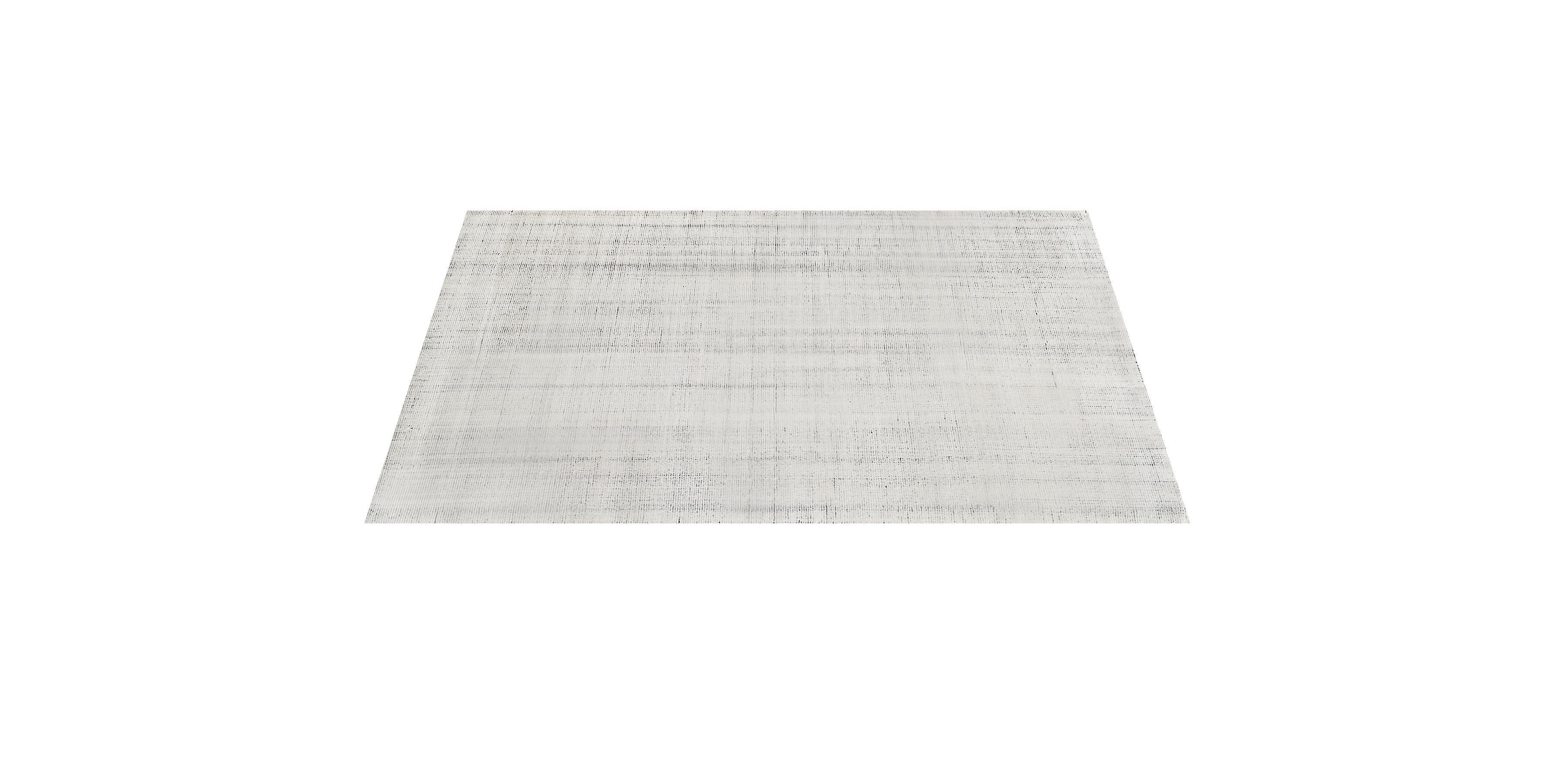For Sale: Multi (Distressed Wool Ivory/Charcoal) Ben Soleimani Laria Rug– Handcrafted Wool + Silk Fog 9'x12' 2
