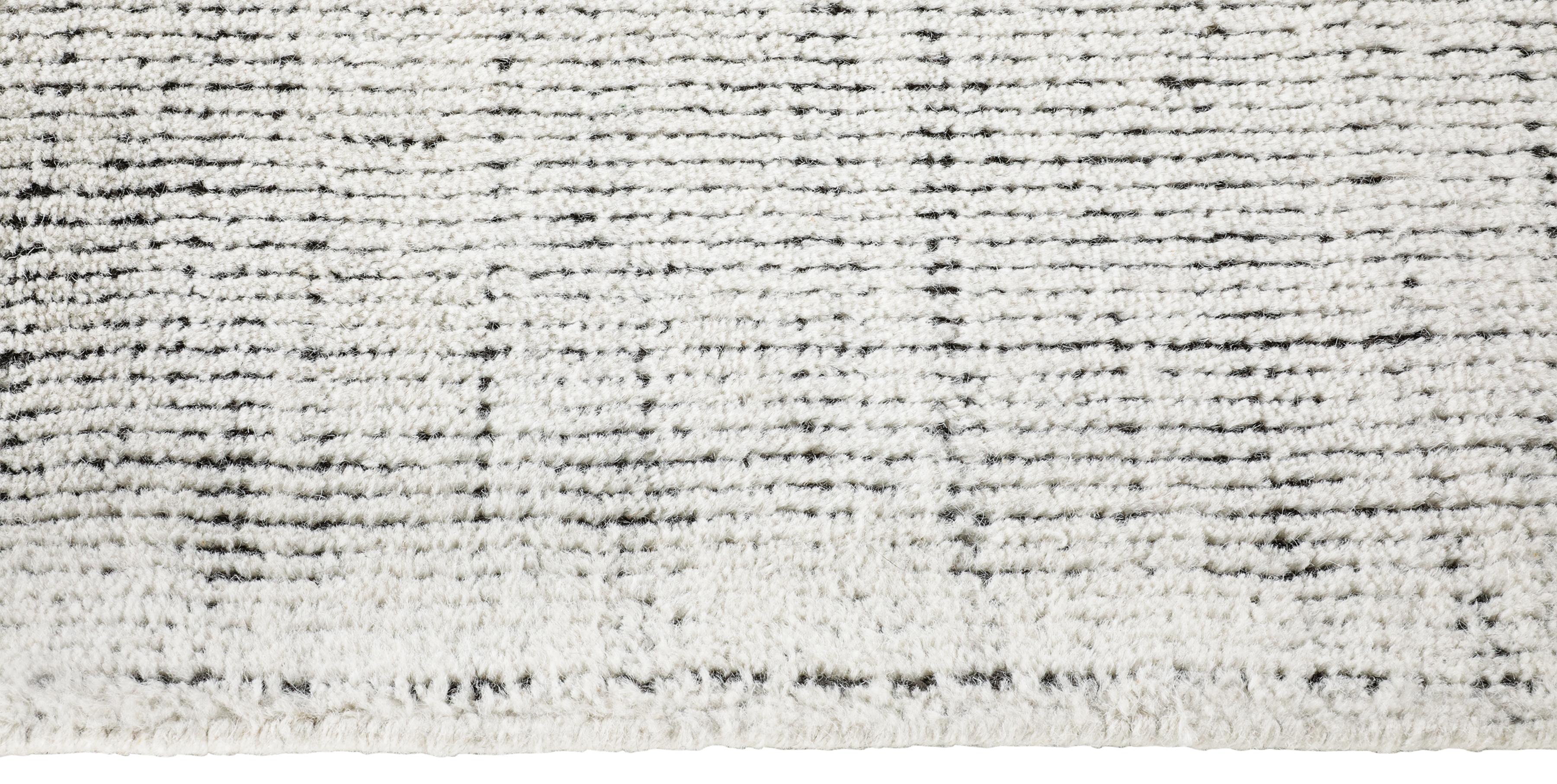For Sale: Multi (Distressed Wool Ivory/Charcoal) Ben Soleimani Laria Rug– Handcrafted Wool + Silk Fog 9'x12' 3