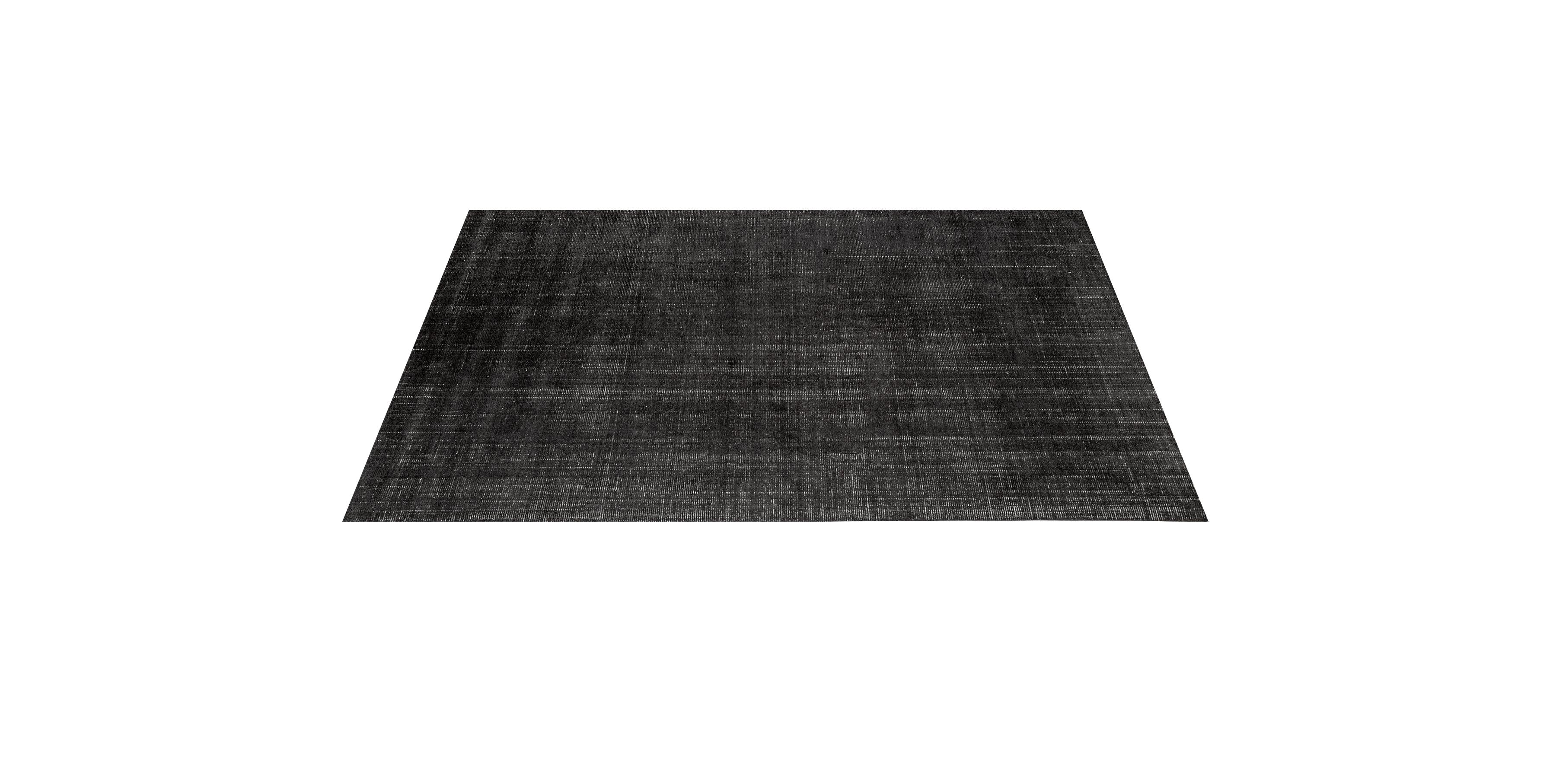For Sale: Gray (Distressed Wool Charcoal) Ben Soleimani Laria Rug– Handcrafted Wool + Silk Fog 9'x12' 2