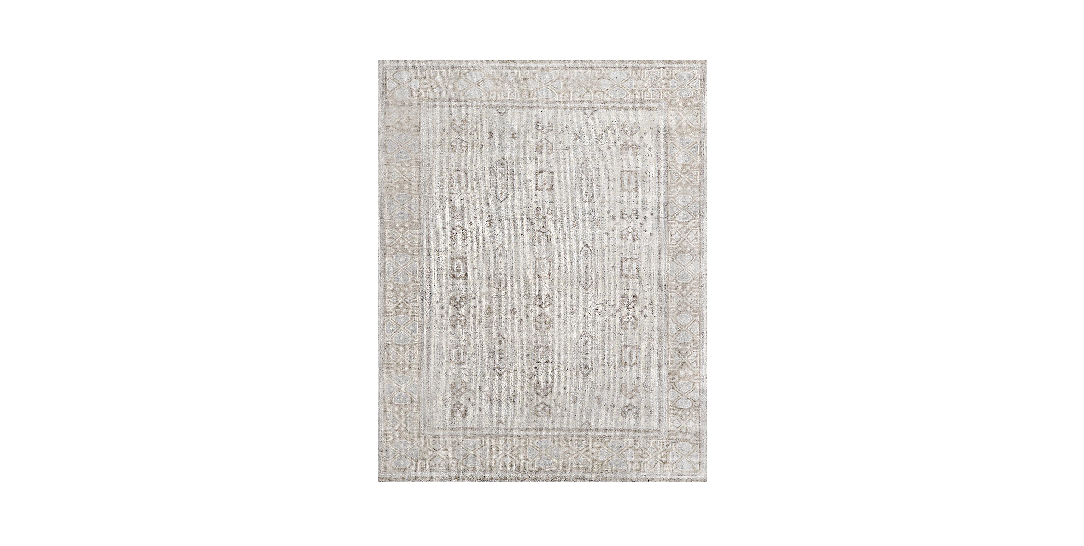 For Sale: Silver (Mariposa Silver) Ben Soleimani Mariposa Rug– Hand-knotted Wool + Silk Blue/Gray 10'x14'