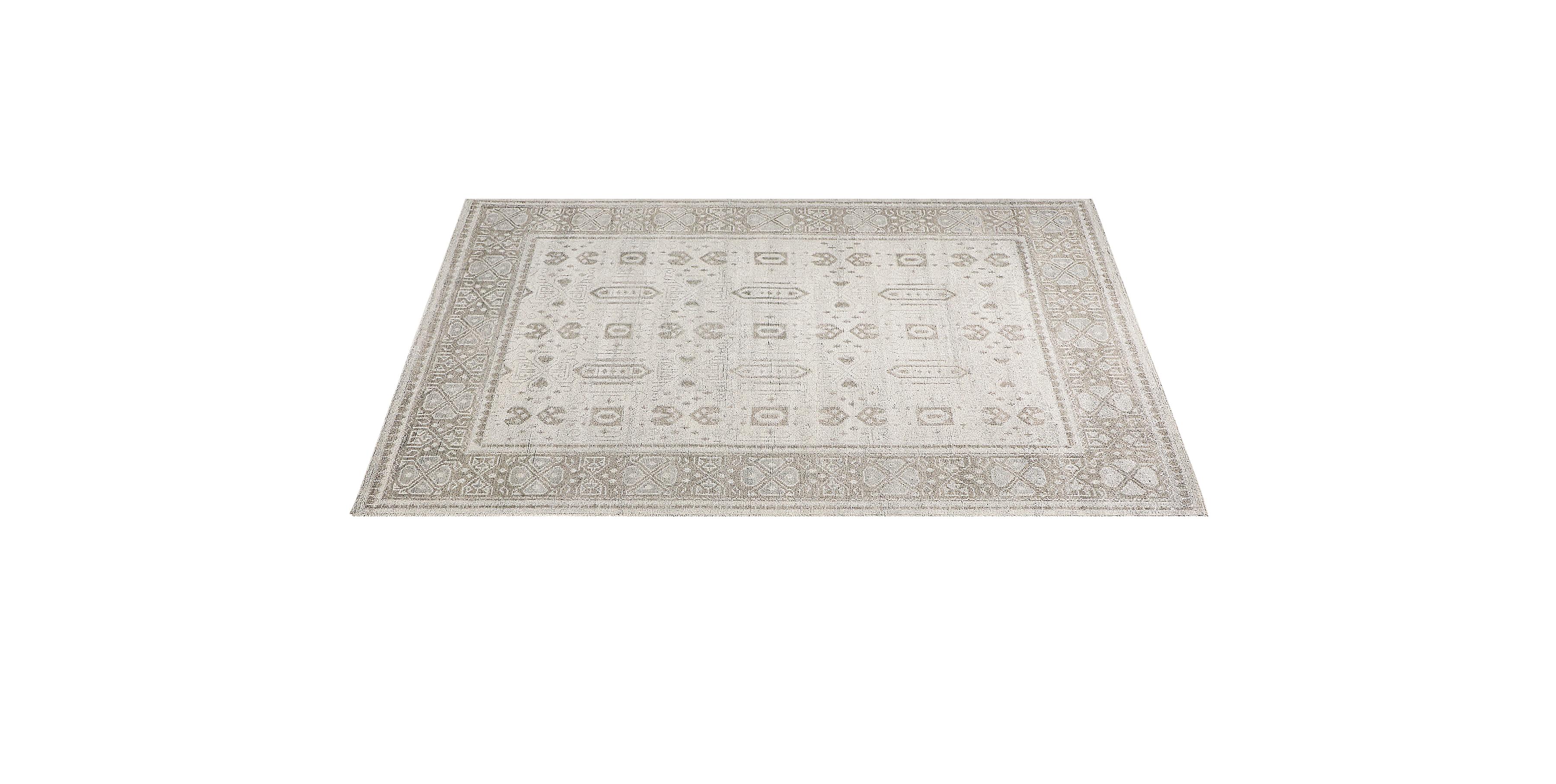 For Sale: Silver (Mariposa Silver) Ben Soleimani Mariposa Rug– Hand-knotted Wool + Silk Blue/Gray 10'x14' 2