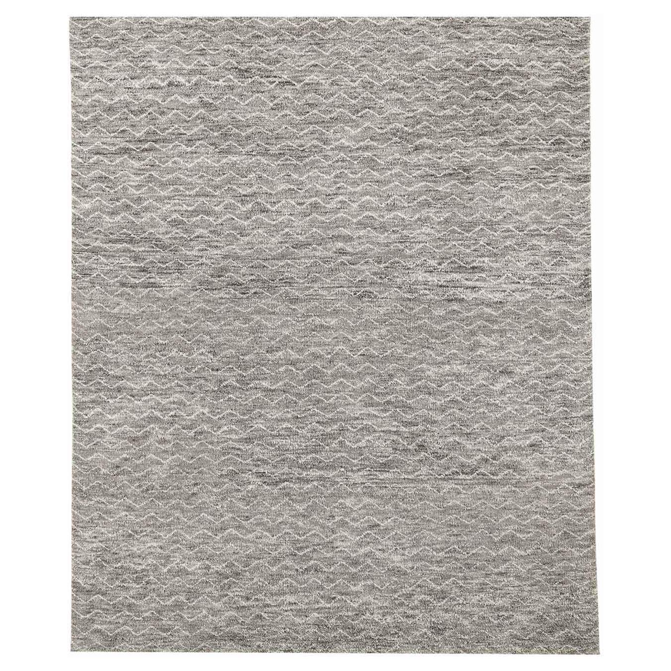 For Sale: Gray (Grey) Ben Soleimani Mina Moroccan Rug– Ultra-plush Hand-knotted Zigzag Grey 6'x9'