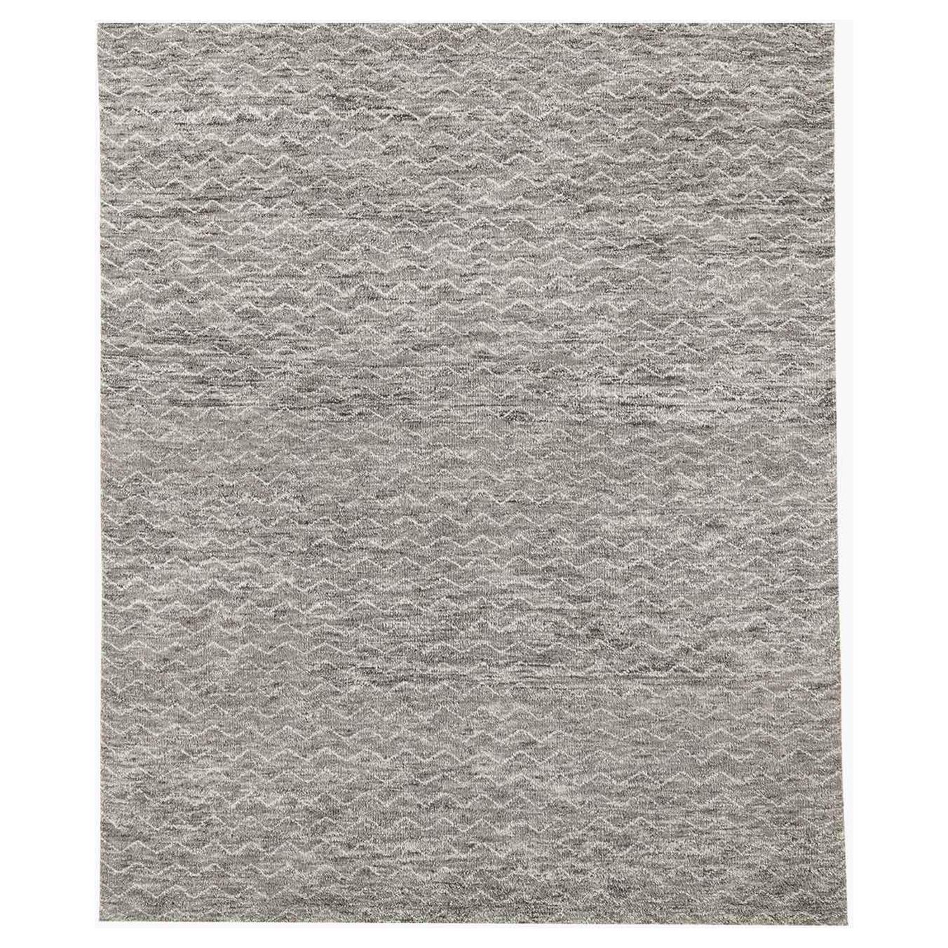 For Sale: Gray (Grey) Ben Soleimani Mina Moroccan Rug– Ultra-plush Hand-knotted Zigzag Grey 9'x12'