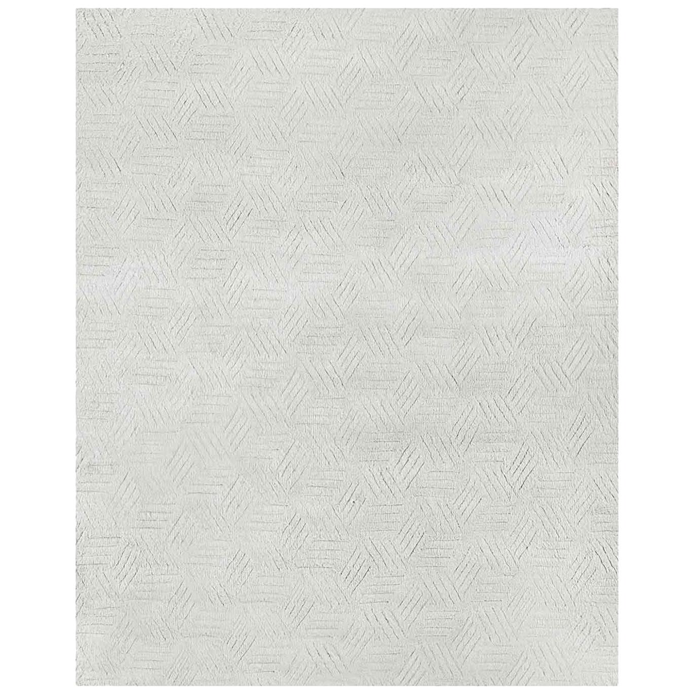 For Sale: Silver (Silver/Charcoal) Ben Soleimani Mirada Rug– Moroccan Hand-knotted Plush Silver/Charcoal 10'x14'