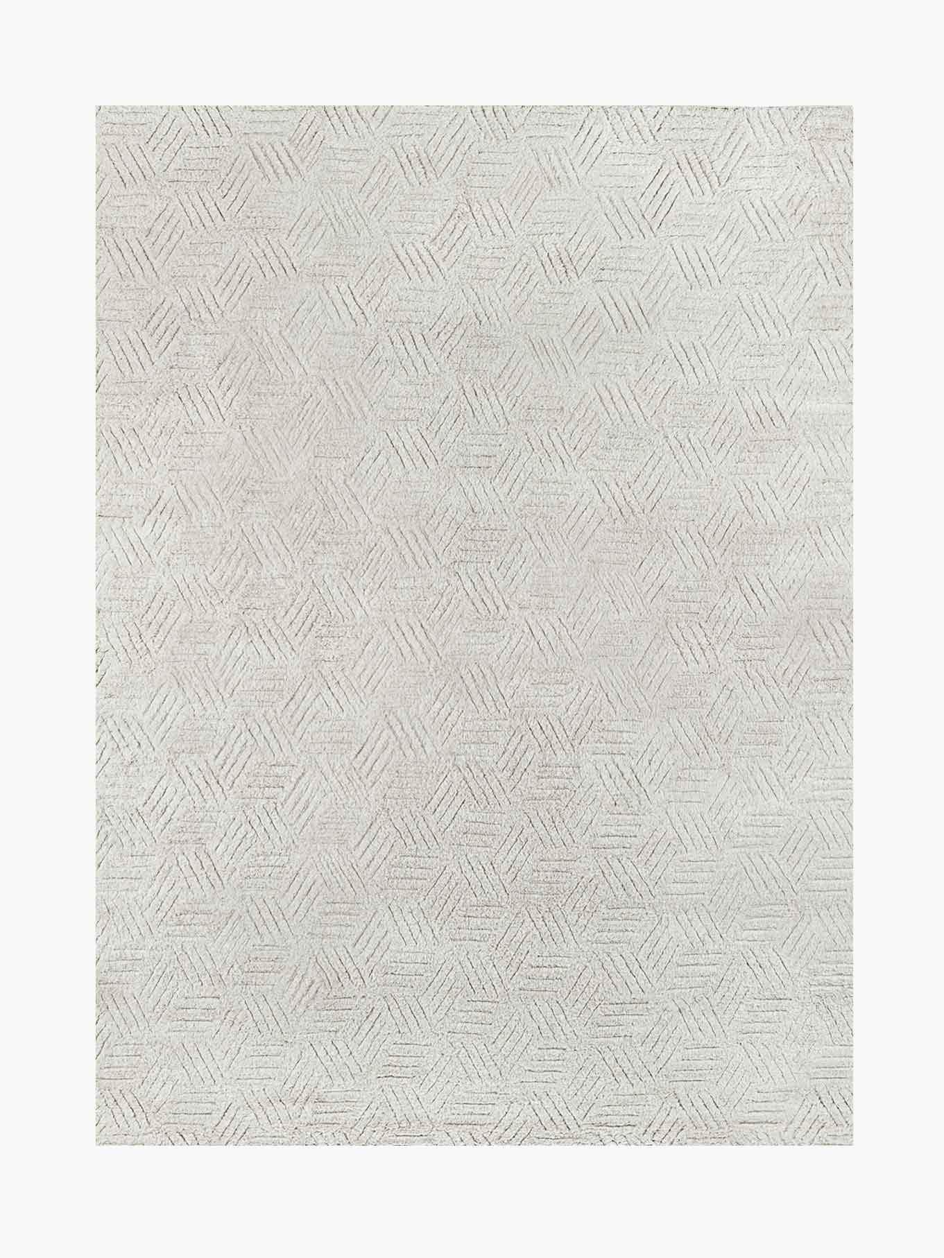 For Sale: Beige (Natural/Charcoal) Ben Soleimani Mirada Rug– Moroccan Hand-knotted Plush Silver/Charcoal 8'x10'