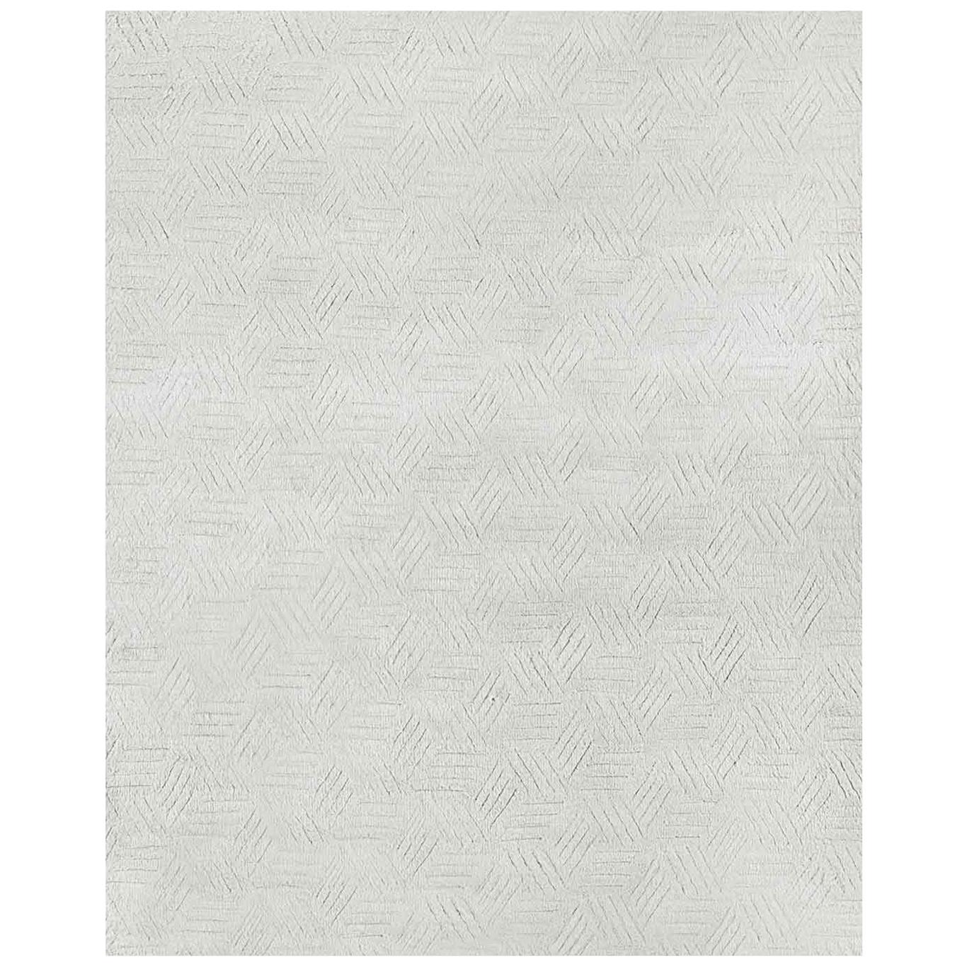 For Sale: Silver (Silver/Charcoal) Ben Soleimani Mirada Rug– Moroccan Hand-knotted Plush Silver/Charcoal 8'x10'