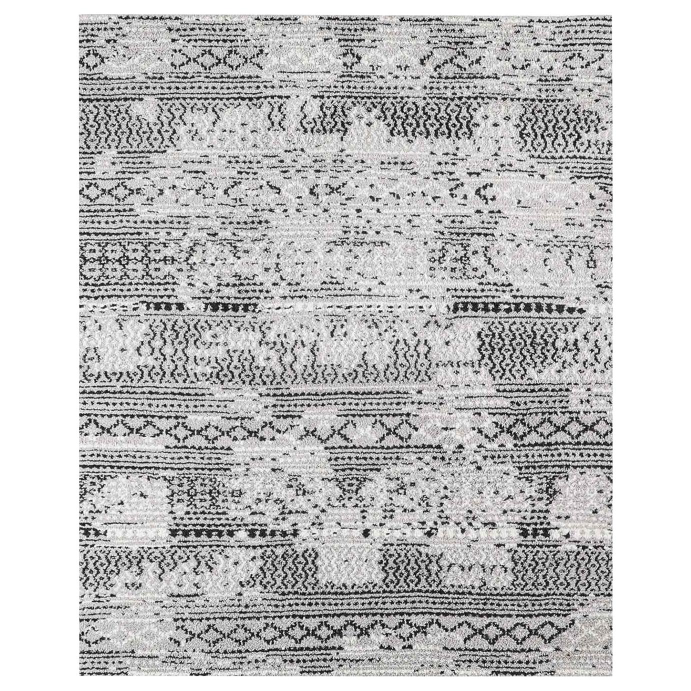 For Sale: Gray (Grey/Black) Ben Soleimani Mori Rug– Hand-woven Plush Wool Grey/Black 12'x15'
