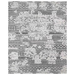 Ben Soleimani Mori Rug– Hand-woven Plush Wool Grey/Black 6
x9
