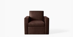 Ben Soleimani Noble Leather Swivel Chair in Refined Saddle - Chocolate