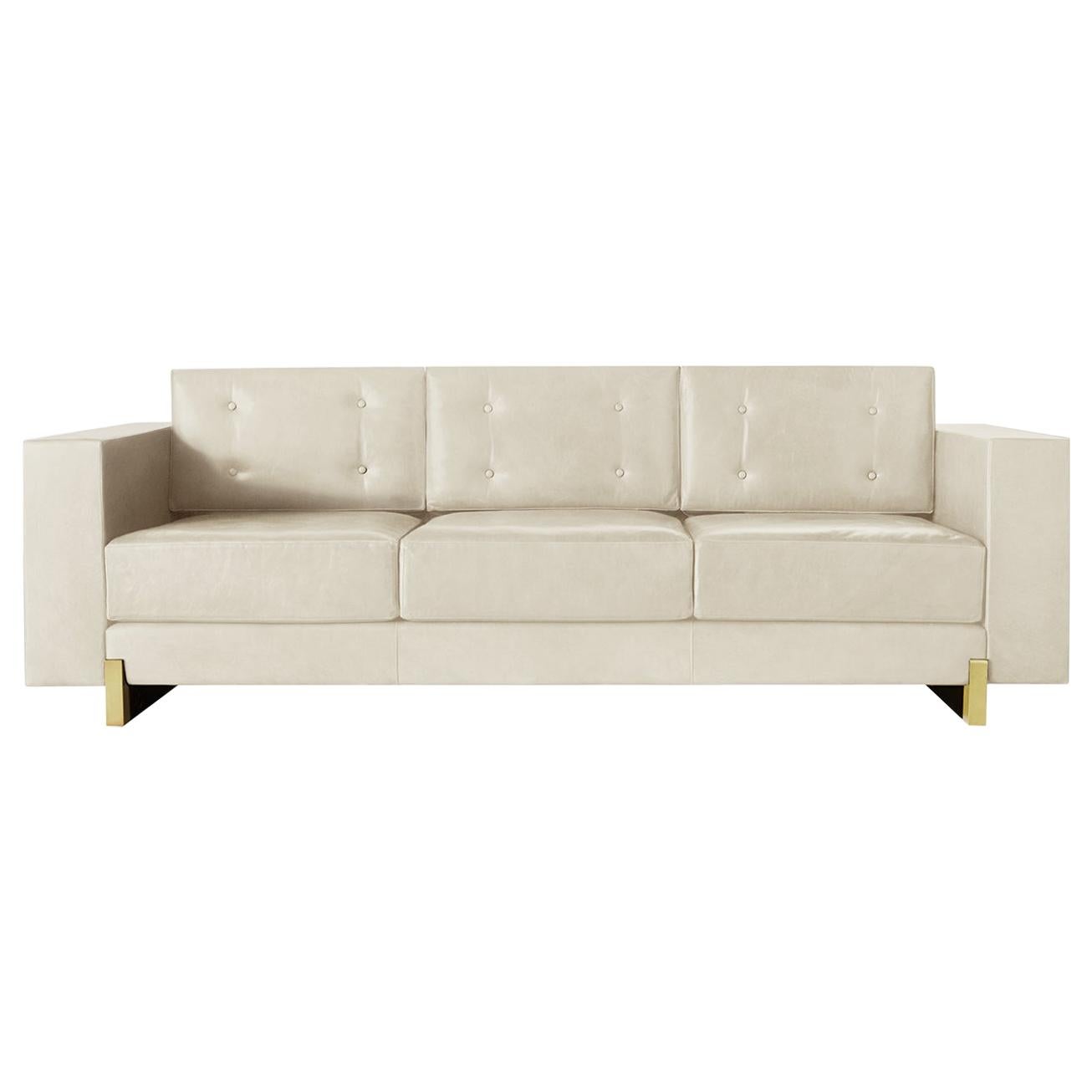 For Sale: Beige (Refined Saddle Bone) Ben Soleimani Oakes Sofa Medium