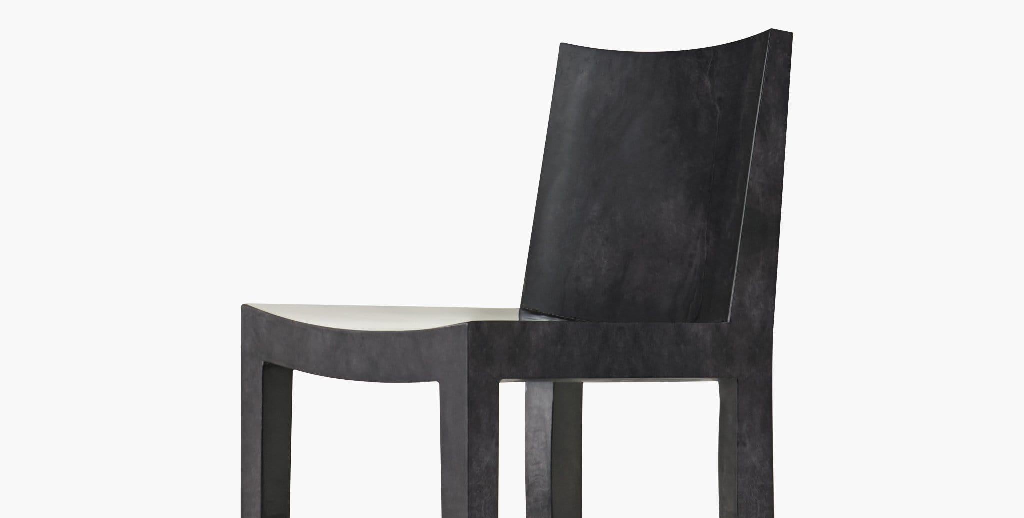 Ben Soleimani Pergamo Bar Stool in Carbon Parchment In New Condition For Sale In West Hollywood, CA