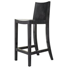 Ben Soleimani Pergamo Bar Stool in Carbon Parchment