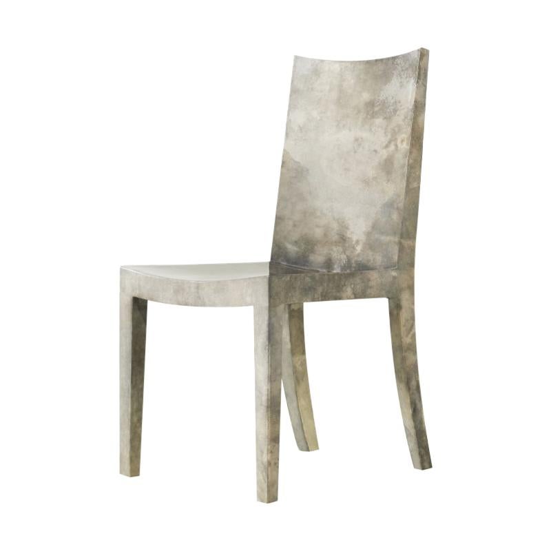 For Sale: Gray (Grey Parchment) Ben Soleimani Pergamo Dining Chair