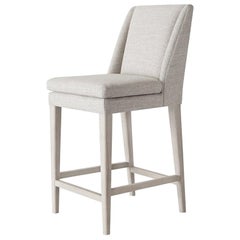 Ben Soleimani Pomona Bar Stool in Performance Herringbone - Burlap