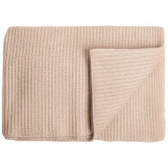 Ben Soleimani Ribbed Cashmere Throw - Sand