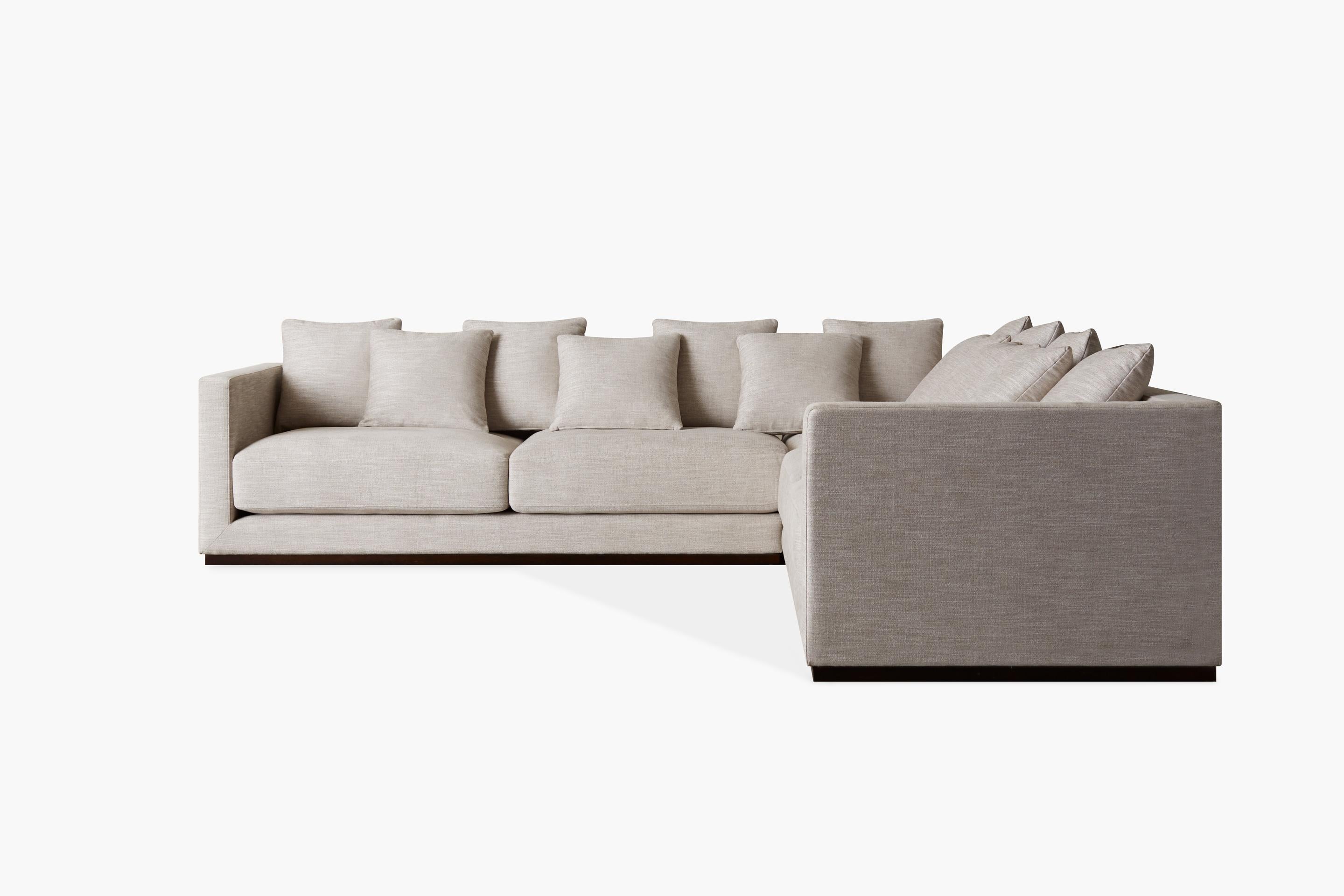 The ultimate in livable luxury, the Rowen sectional features expansive seat cushions to entice relaxation. The sophisticated low profile stature was carefully designed to provide a sectional with ample seating that won’t overwhelm a room.