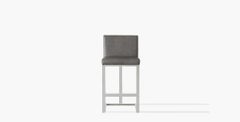 Ben Soleimani Savanna Bar Stool in Leather - Heather