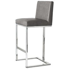 Ben Soleimani Savanna Bar Stool in Leather - Heather