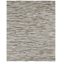 Ben Soleimani South American Cowhide Stripe Rug - Grey 10'x14'