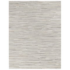 Ben Soleimani South American Cowhide Stripe Rug - Steel 10'x14'