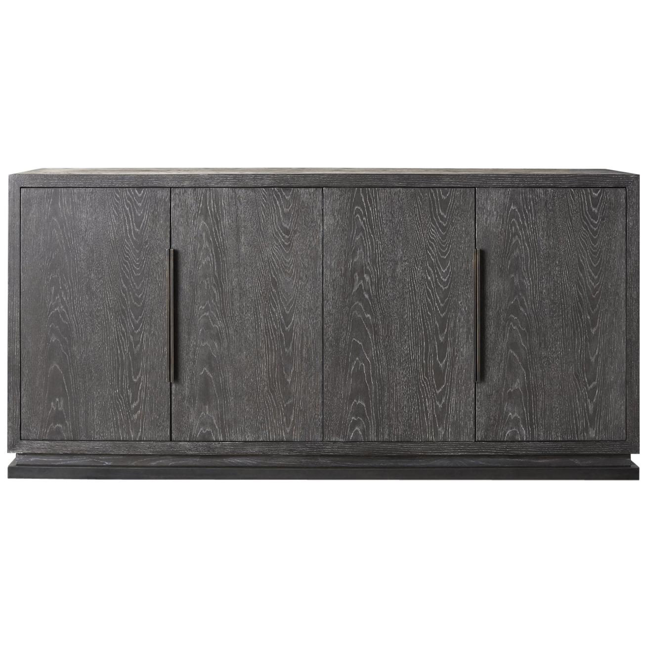 Ben Soleimani Handcrafted Latch Doors 6' Woods Credenza For Sale