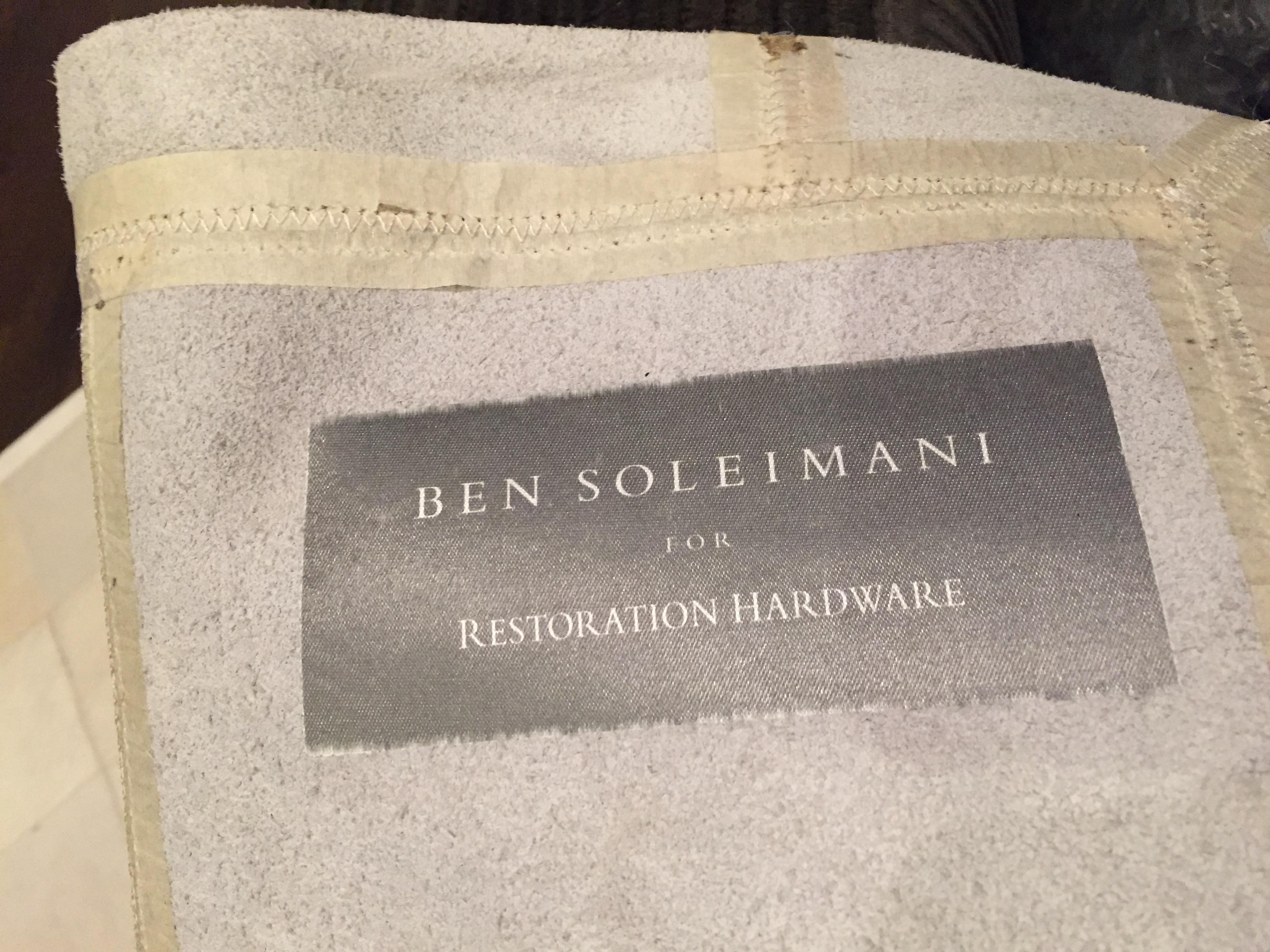 Restoration Hardware Cowhide Runner in Ivory by  Ben Soleimeni 2 x8 For Sale 2