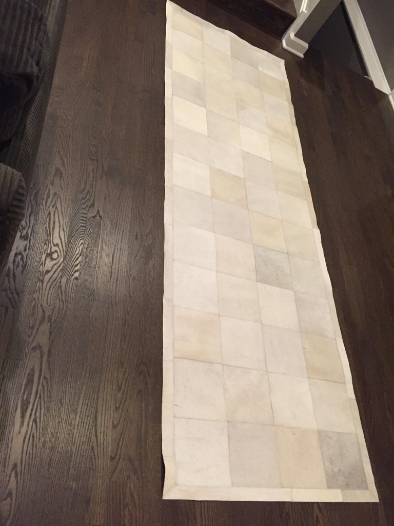 Restoration Hardware Cowhide Runner in Ivory by Ben Soleimeni 2 x8 For