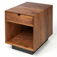 Ben Solid Walnut on Steel Nightstand by Autonomous Furniture