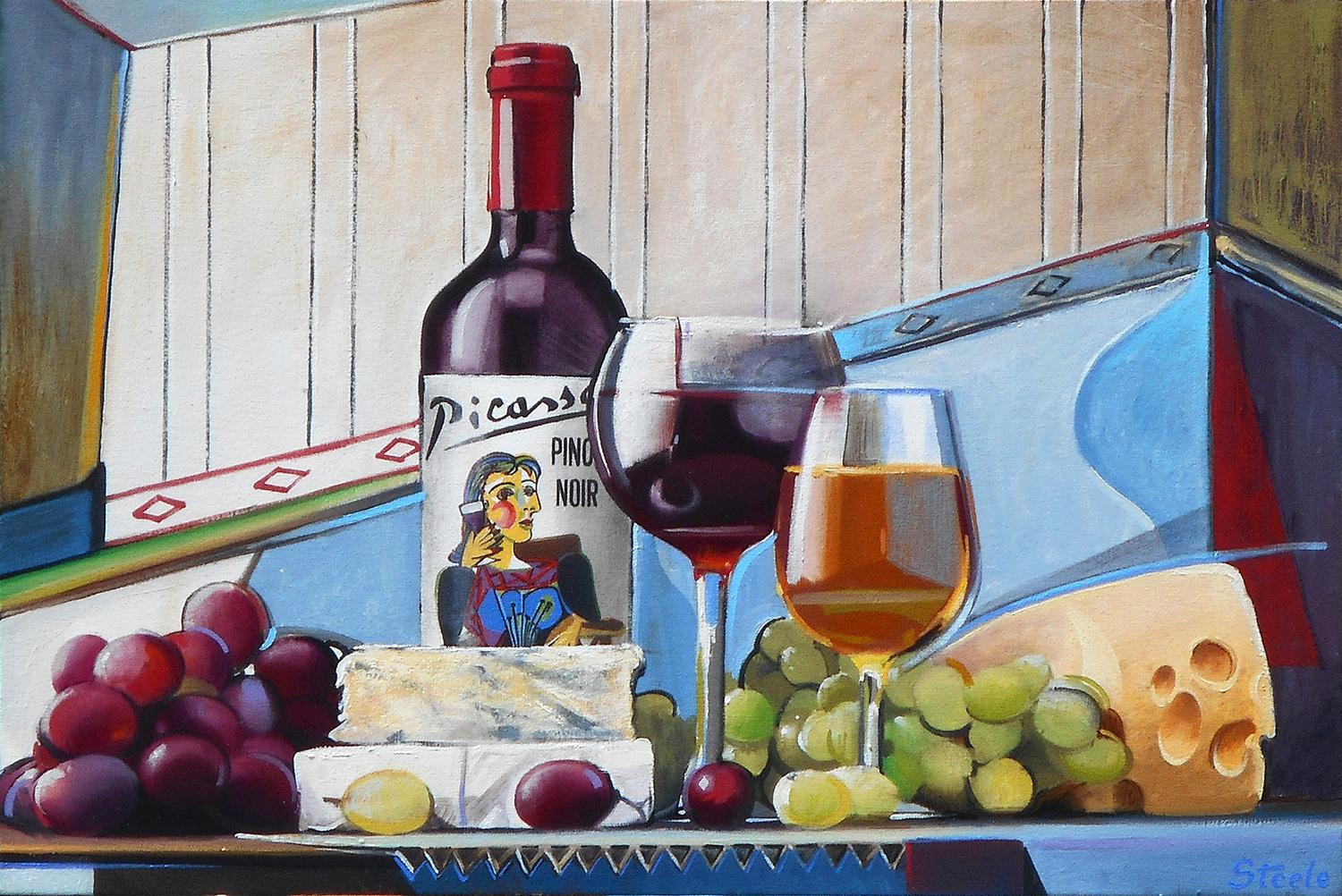 Ben Steele Still-Life Painting - Taste of Picasso