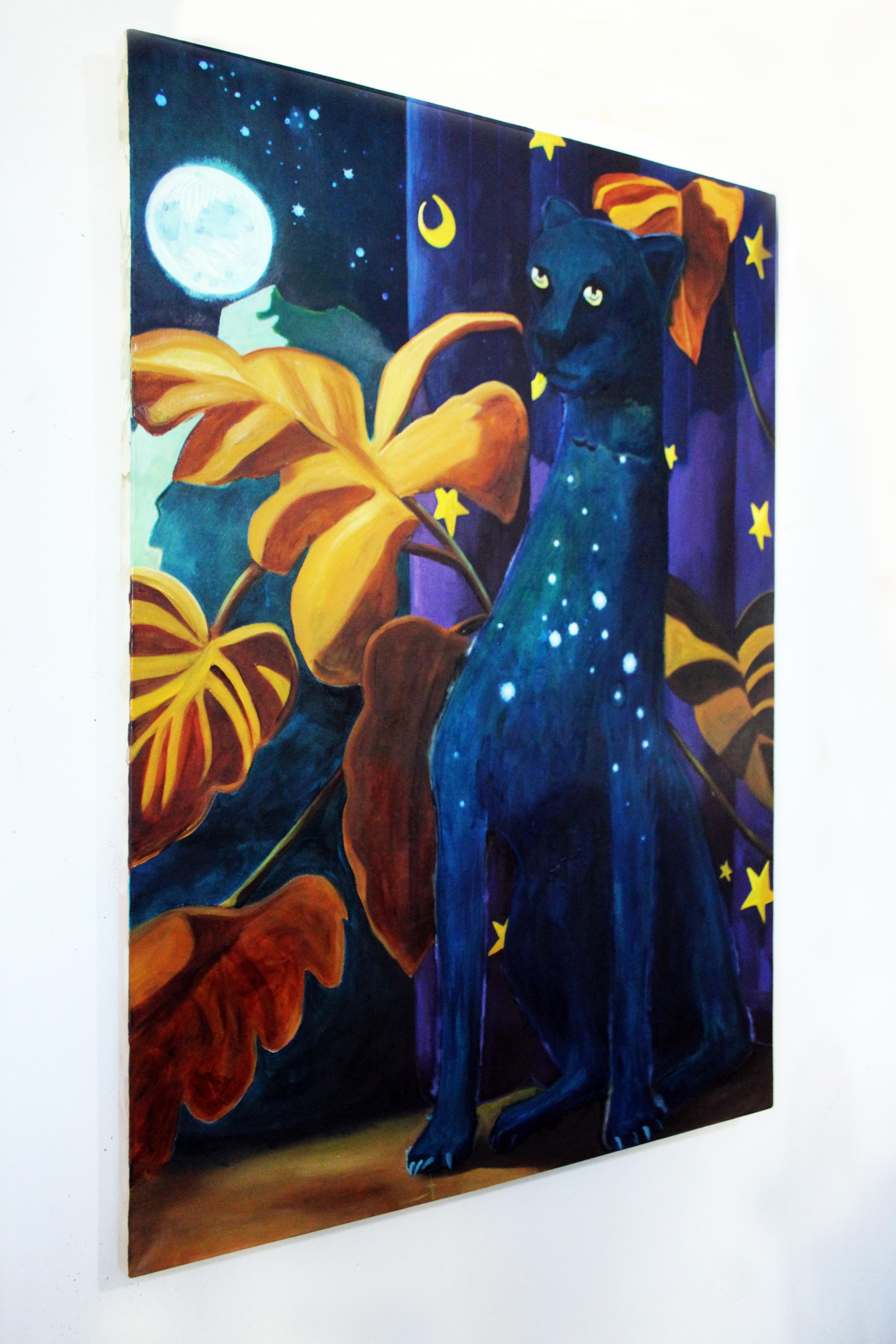 Midnight Guardian - Contemporary Painting by Ben Stephenson
