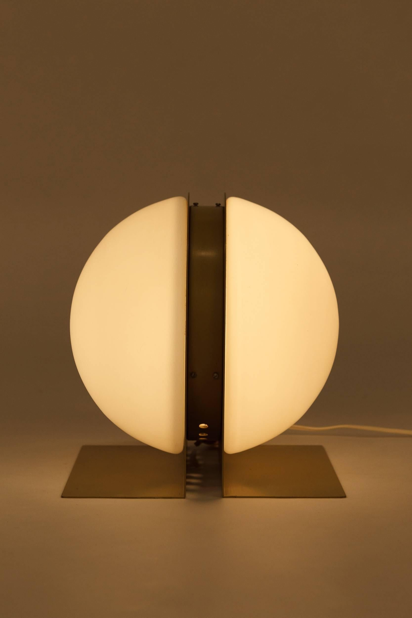 Lacquered Ben Swildens Table Lamp for Verre 10445 Lumiere, 1970 For Sale