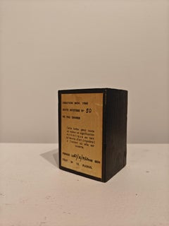 Vintage "Mystery Box (Boîte mystère)" Ben Vautier, Fluxus Movement Conceptual Sculpture