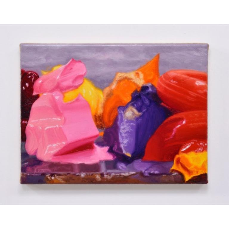 Abstract Painting di Ben Weiner - Baby Quilt Painting Olio su iuta, 2022