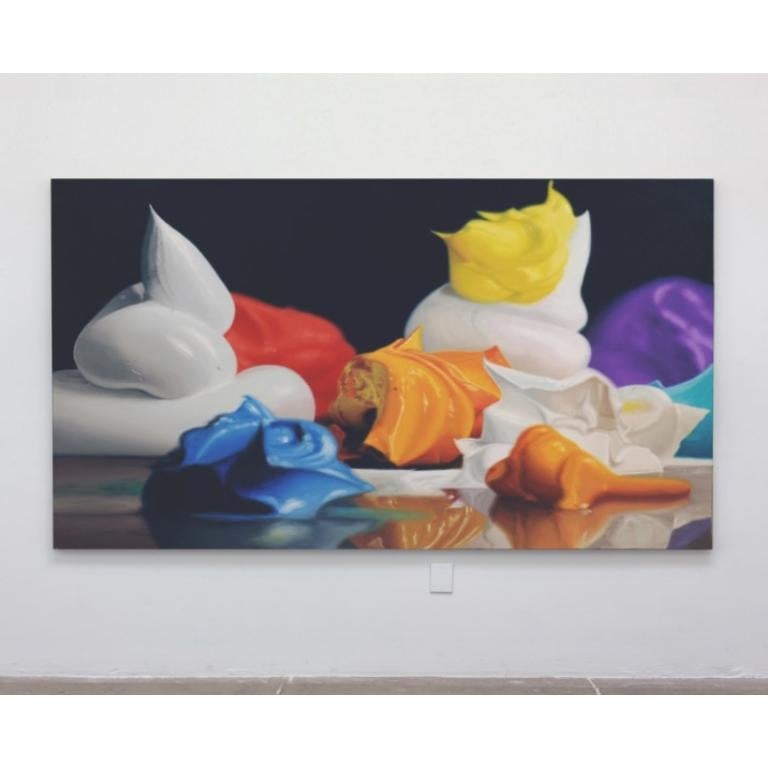 Abstract Painting di Ben Weiner - Colori II Pittura Olio su tela, 2022