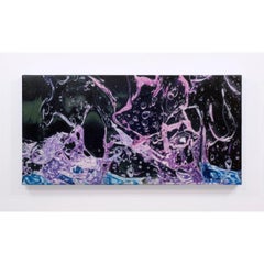 Gel Abstract (Pink, Purple, Blue) Painting Oil on Canvas, 2021