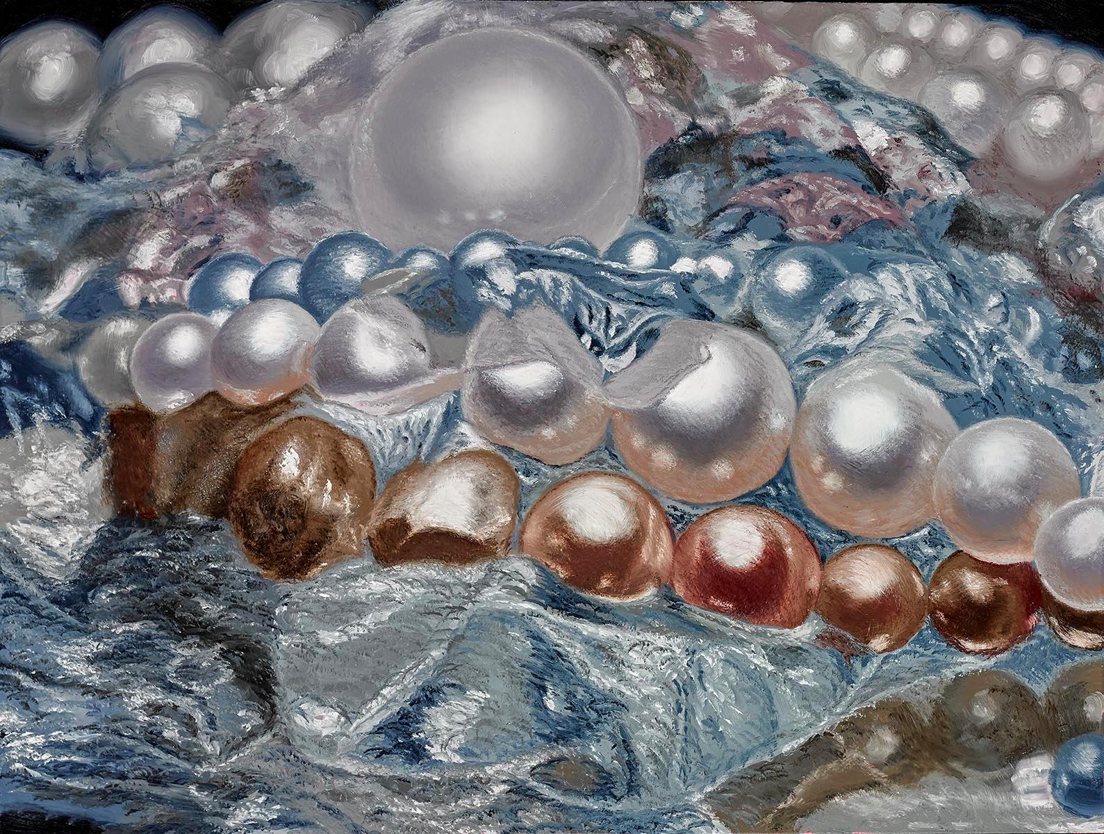 Mirror Pearls - Painting by Ben Weiner